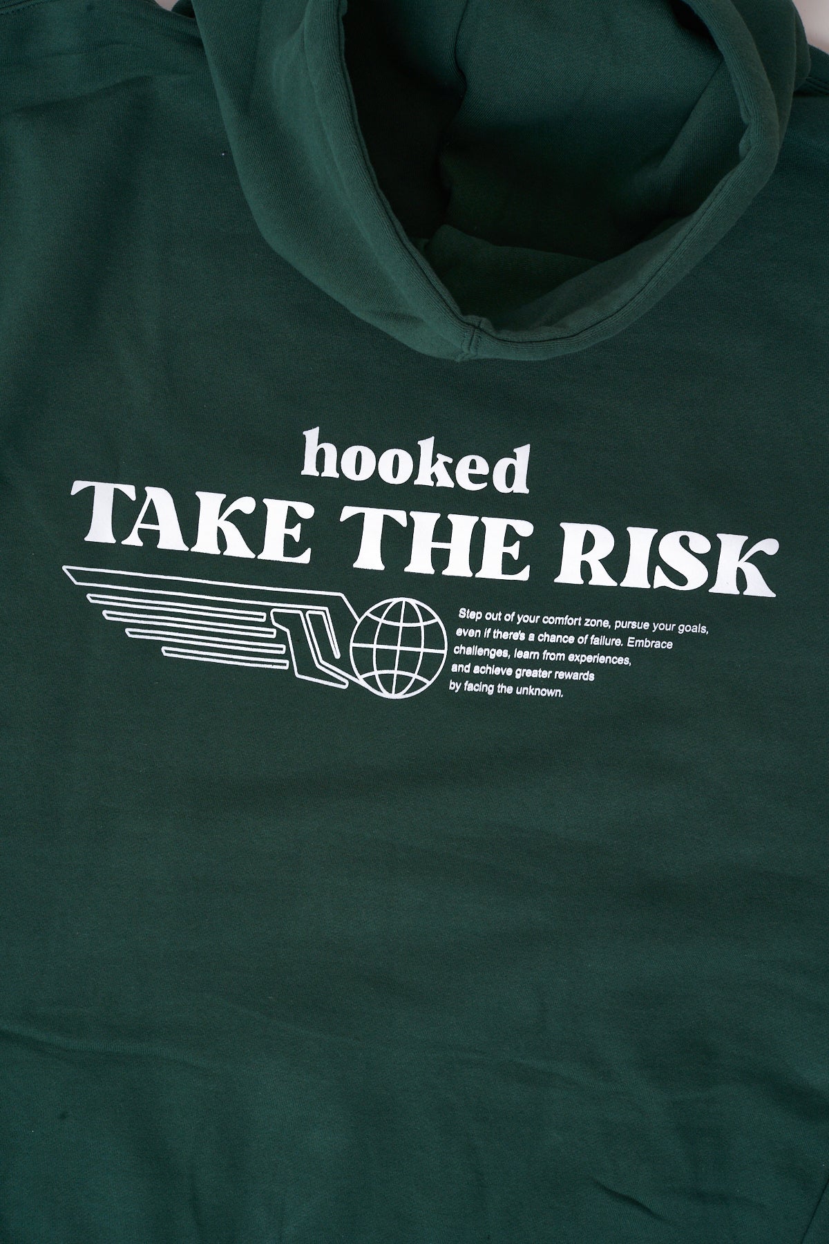 TAKE THE RISK GREEN HOODIE