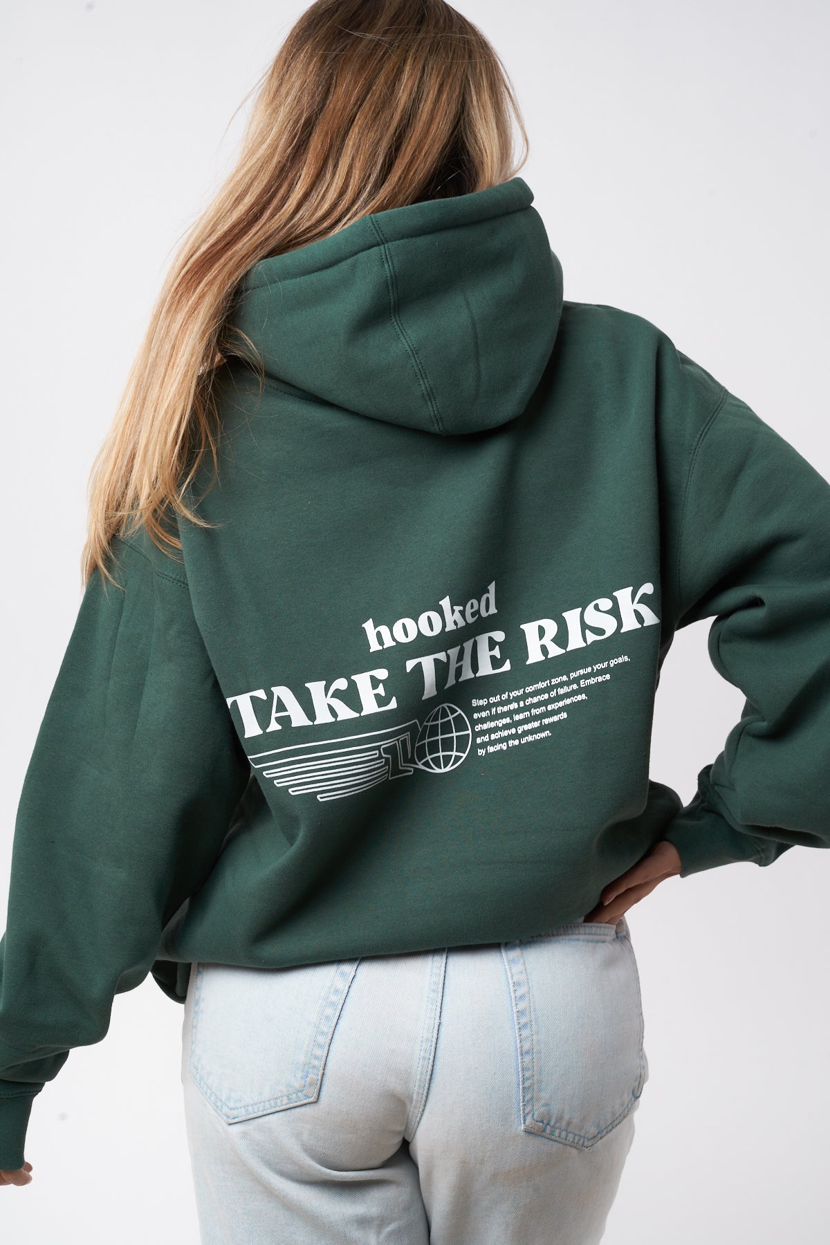 TAKE THE RISK GREEN HOODIE