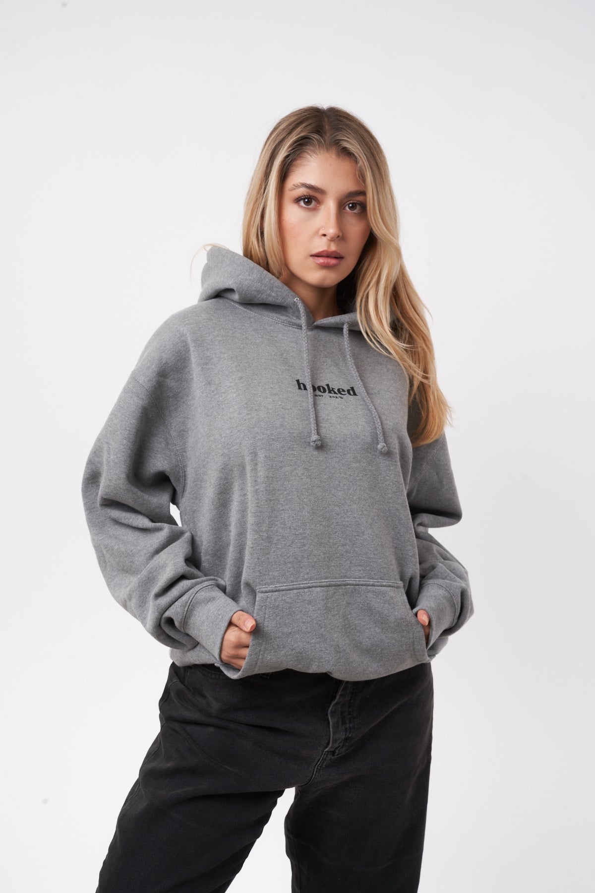 LIVE THE MOMENT GRAY HOODIE