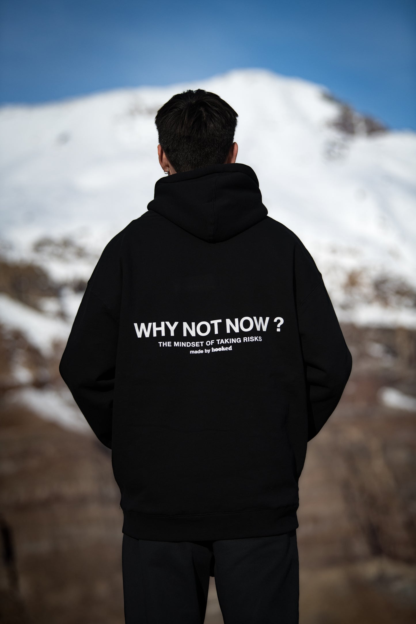 HOODIE "WHY NOT NOW?" BLACK