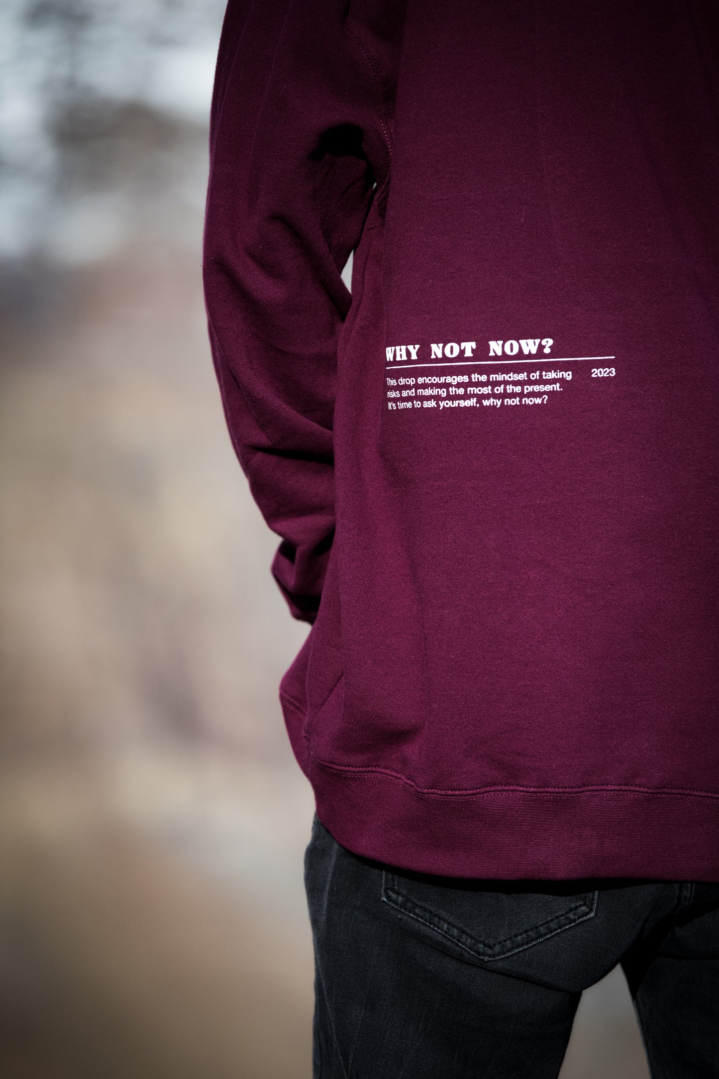 HOODIE "WHY NOT NOW?" BURDEO