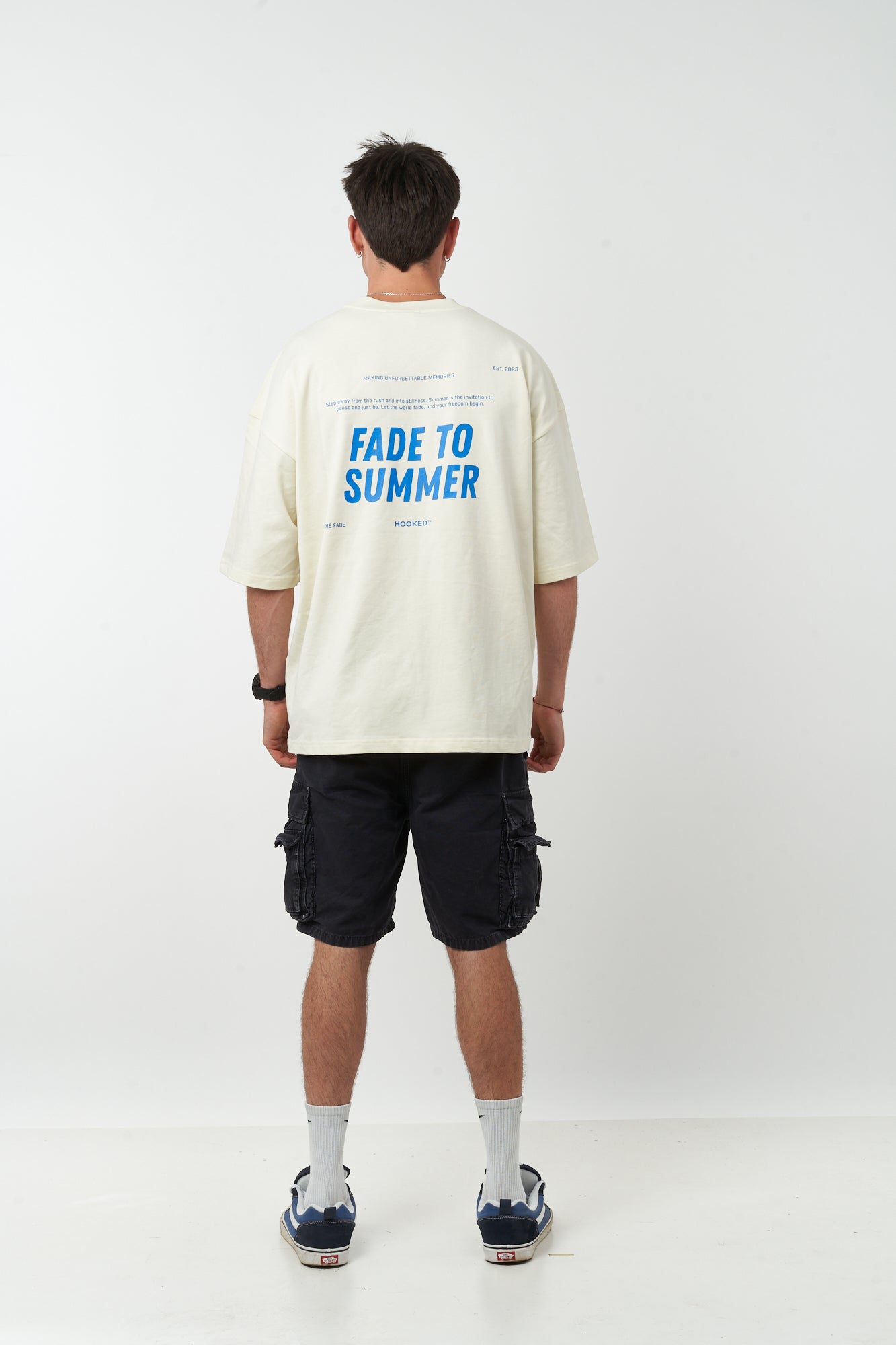 FADE TO SUMMER BOXY WHITE TEE