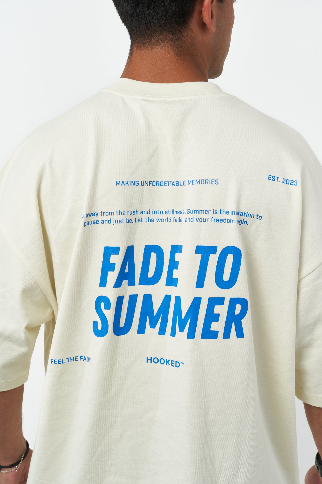 FADE TO SUMMER BOXY WHITE TEE