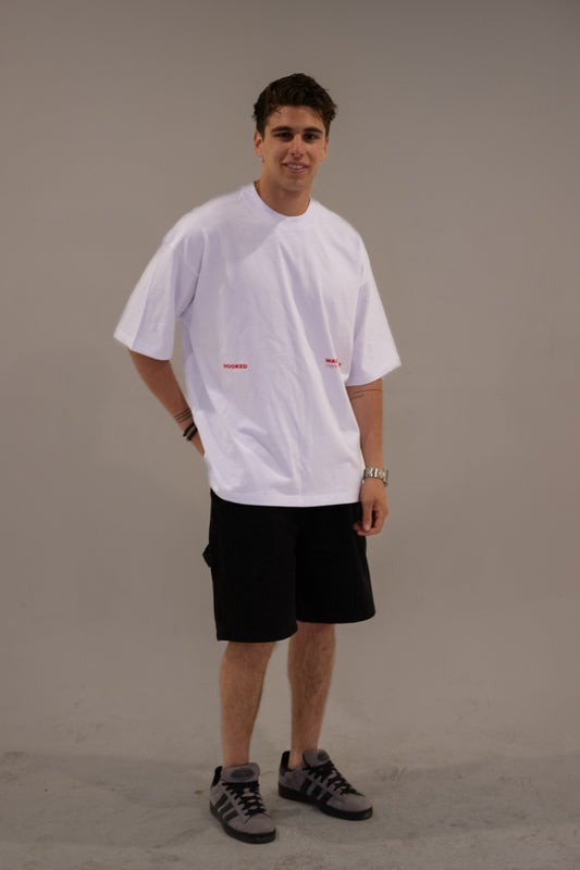 WASTE NO TIME NEW BOXY FIT WHITE TEE