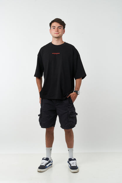 FADE TO SUMMER BOXY BLACK TEE