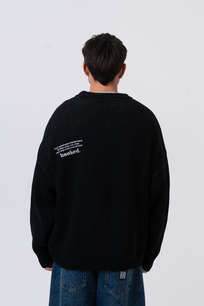 OVERSIZED BLACK KNIT
