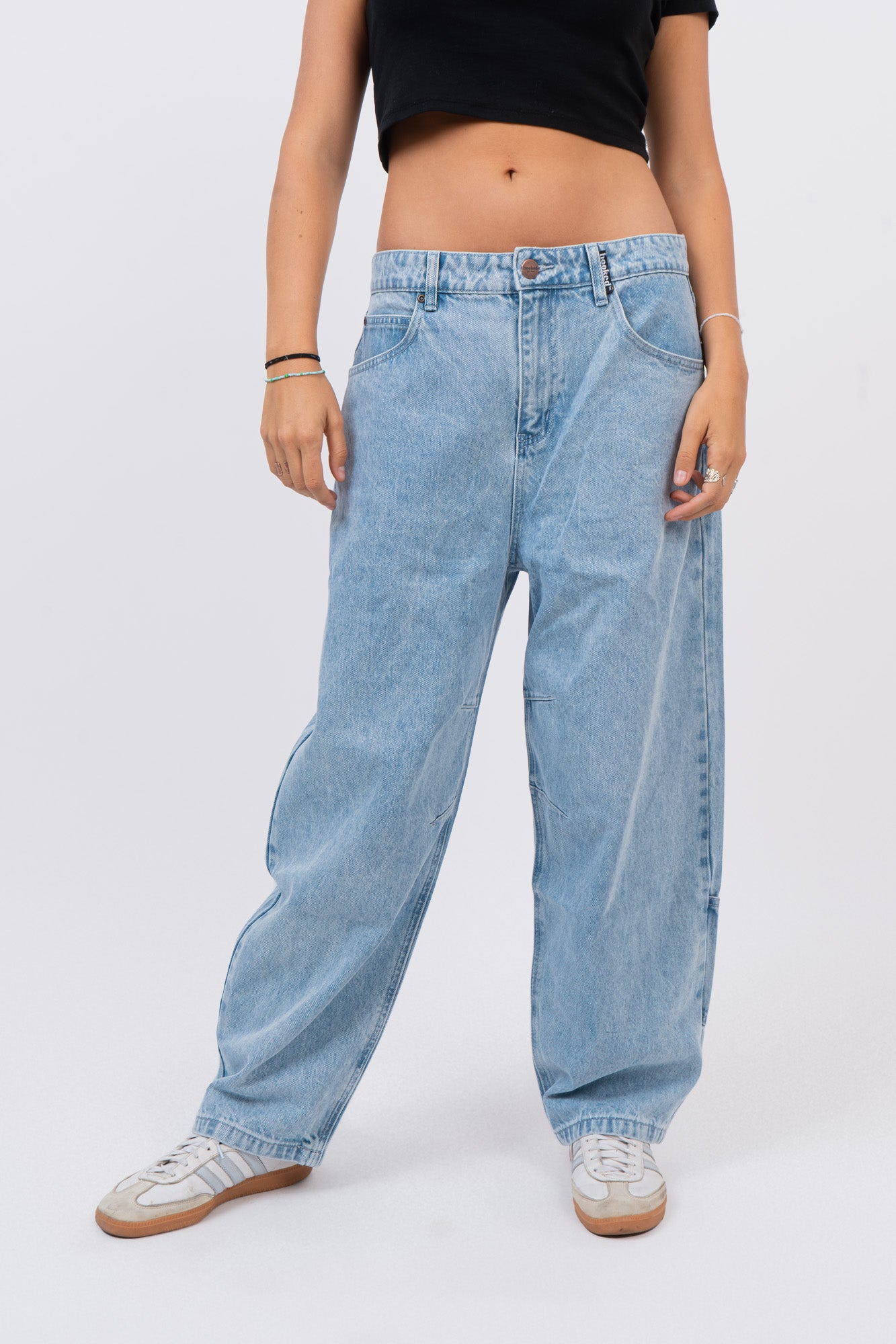 BLUE DENIM BALOON PANTS
