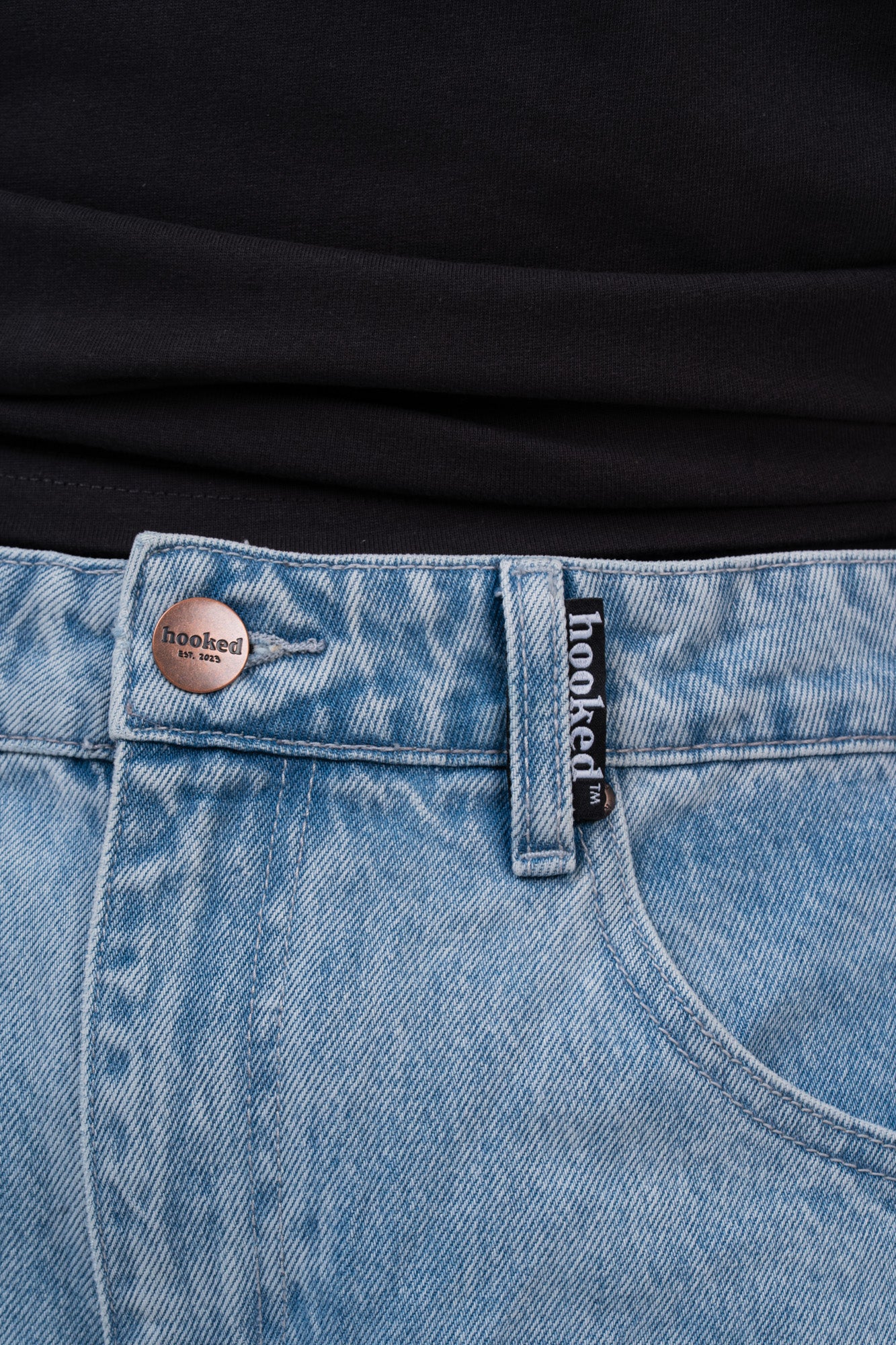 BLUE DENIM BALOON PANTS