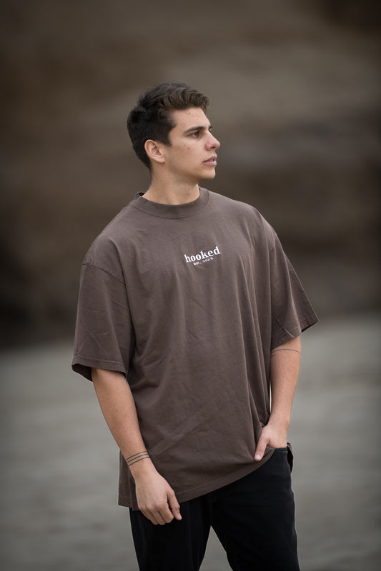 POLERA OVERSIZE "TAKE THE RISK" MOCHA